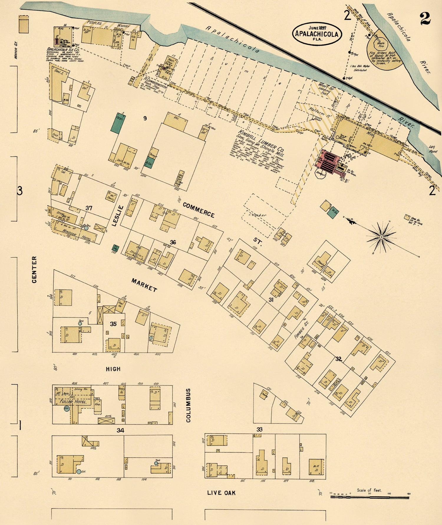 Apalachicola, Franklin County, Florida 1897 (Sheet 2 of 3)