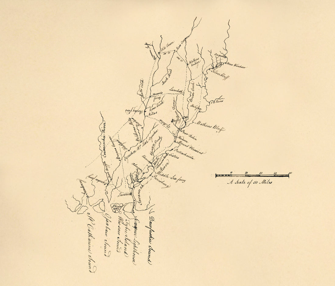 Savannah River &amp; Ogeechee River 1780