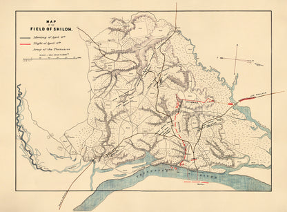 Map of the Field of Shiloh. April 6 1862