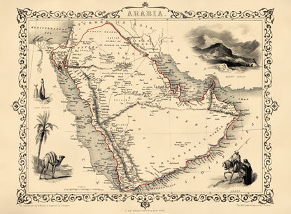 Arabia 1850 by Relic Map Company
