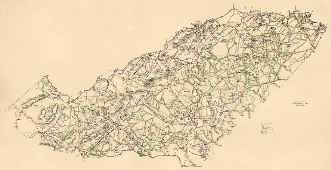 Orange County, Va. (Orange County, Virginia, Map of Orange Co) 1860