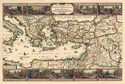 Geographic Description of the Travels of the Apostles and the Journeys of Paul, Together With the Countries and Empires Where They First Preached the Gospel. (Geographische Beschryvinghe Van De Wandeling Der Apostelen Ende De Reysen Pauli, Mitsgaders ...