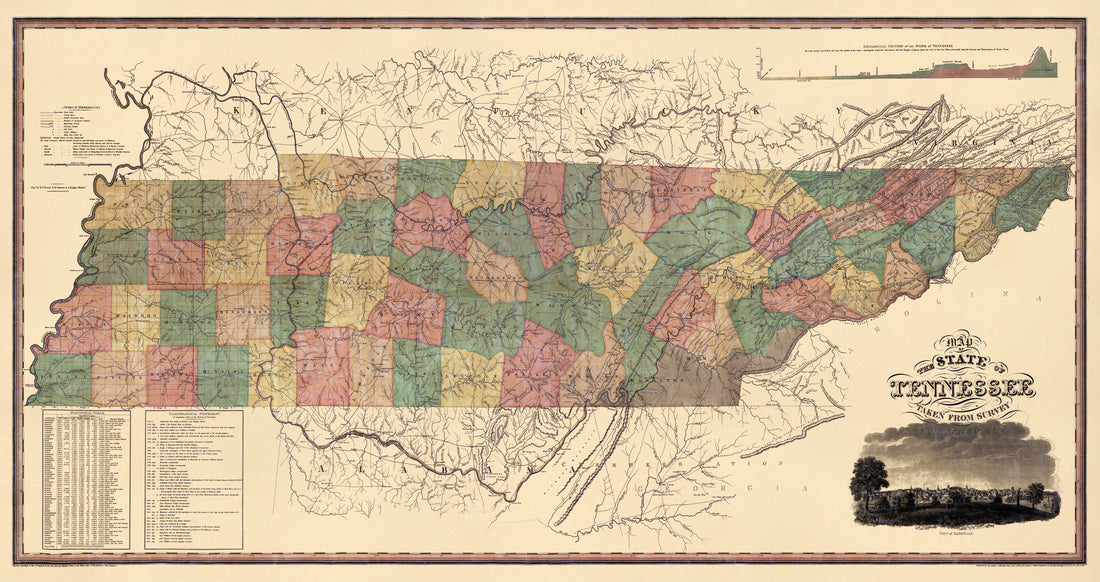 A Map of the State of Tennessee Taken From Survey in 1832
