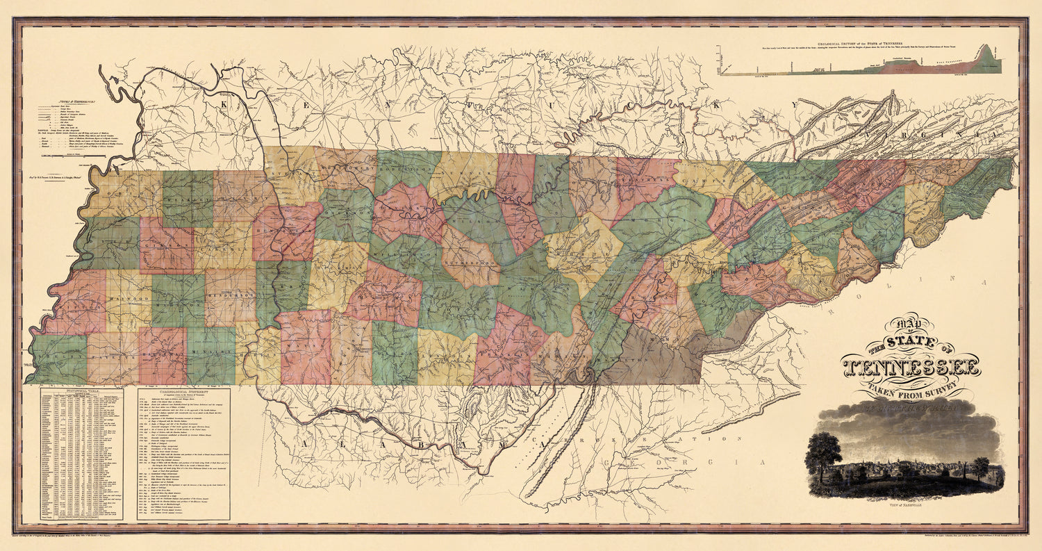 A Map of the State of Tennessee Taken From Survey in 1832