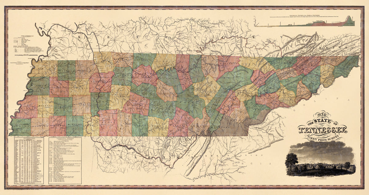 A Map of the State of Tennessee Taken From Survey in 1832