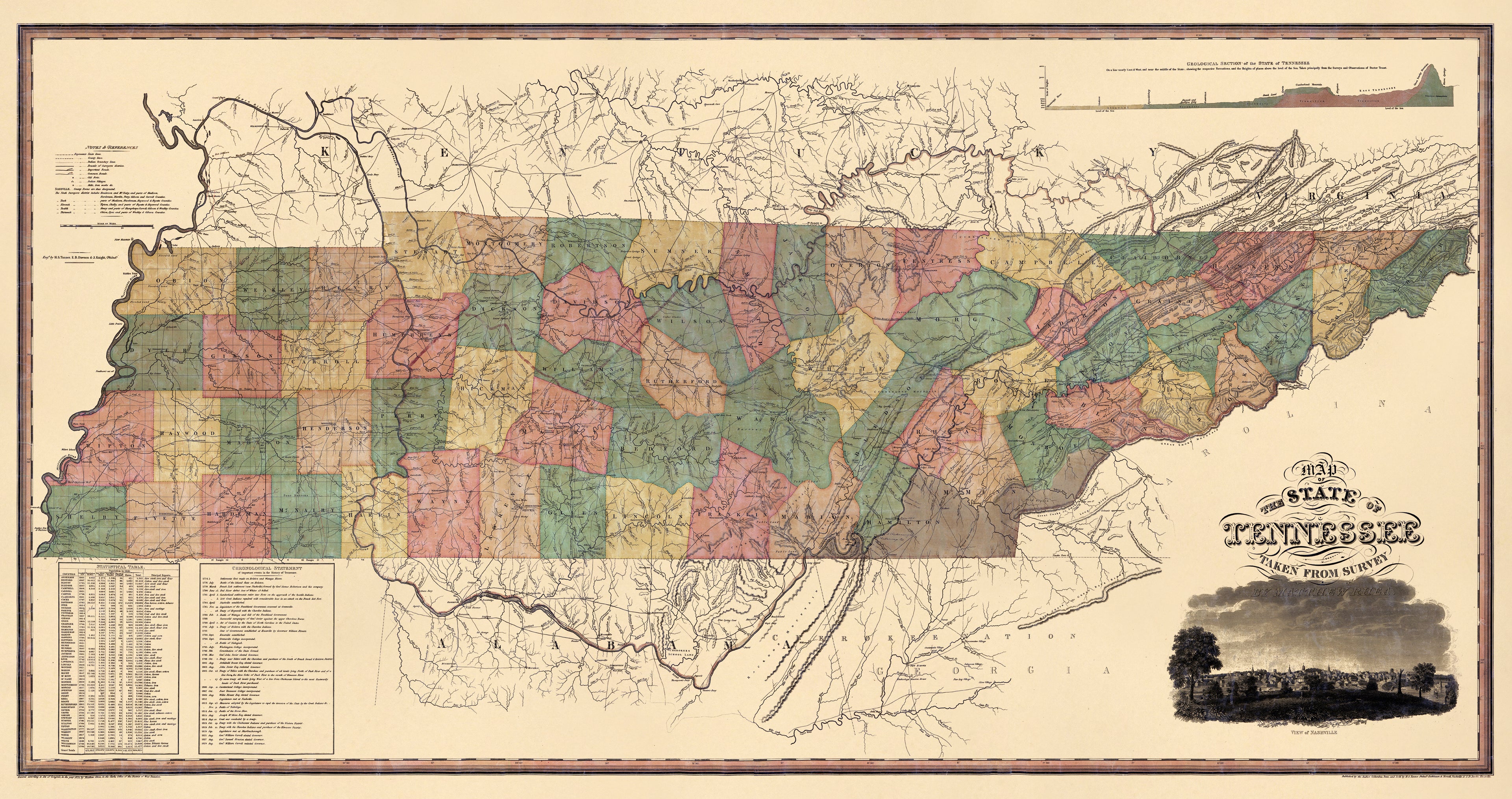 A Map of the State of Tennessee Taken From Survey in 1832