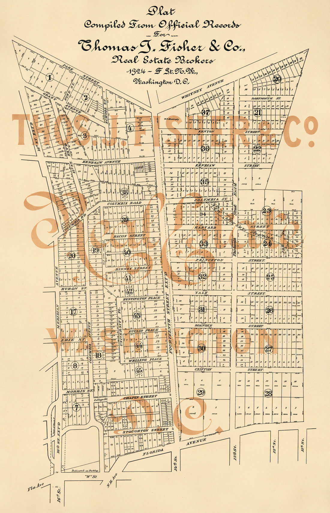 F St. N.W., Washington D.C. : parts of Mount Pleasant, Meridian Hill, and Columbia Heights, Washington D.C. 1899