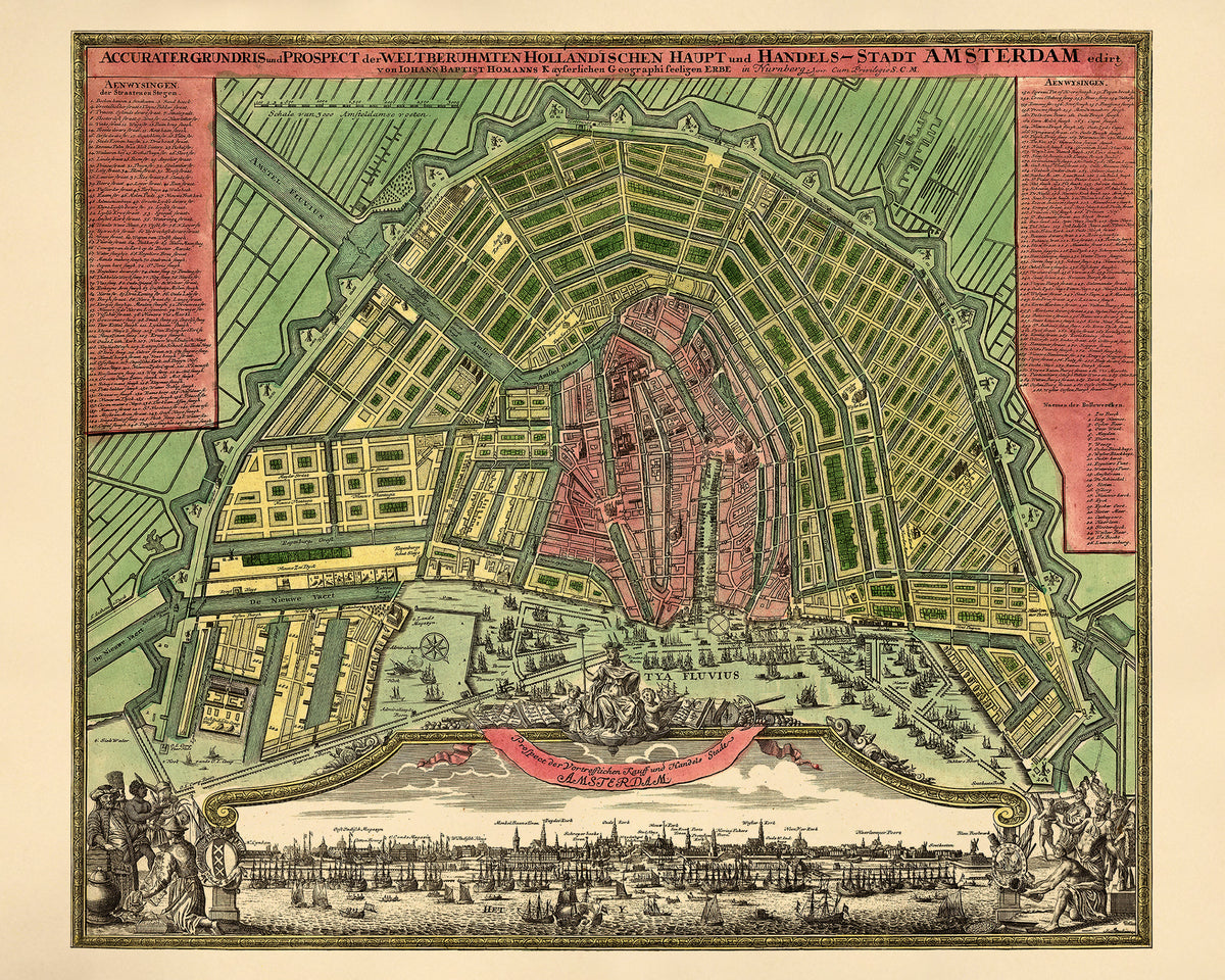 Stadt Amsterdam 1727 by Relic Map Company