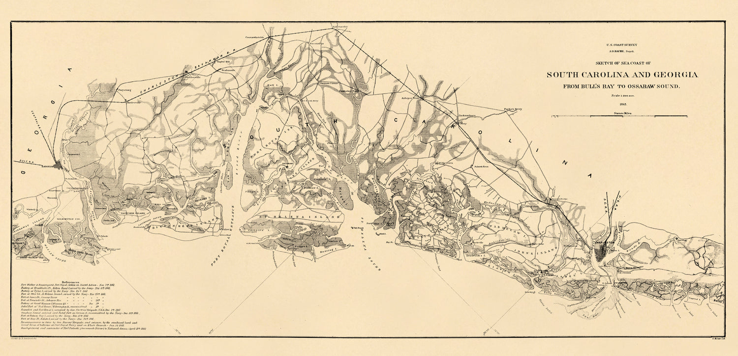Sketch of Sea Coast of South Carolina and Georgia from Bull&