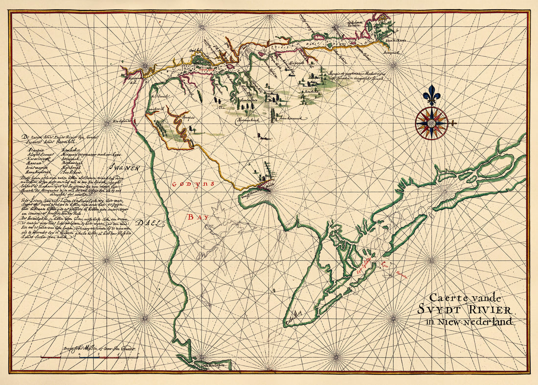 Caert Vande Svydt Rivier In Niew Nederland 1639