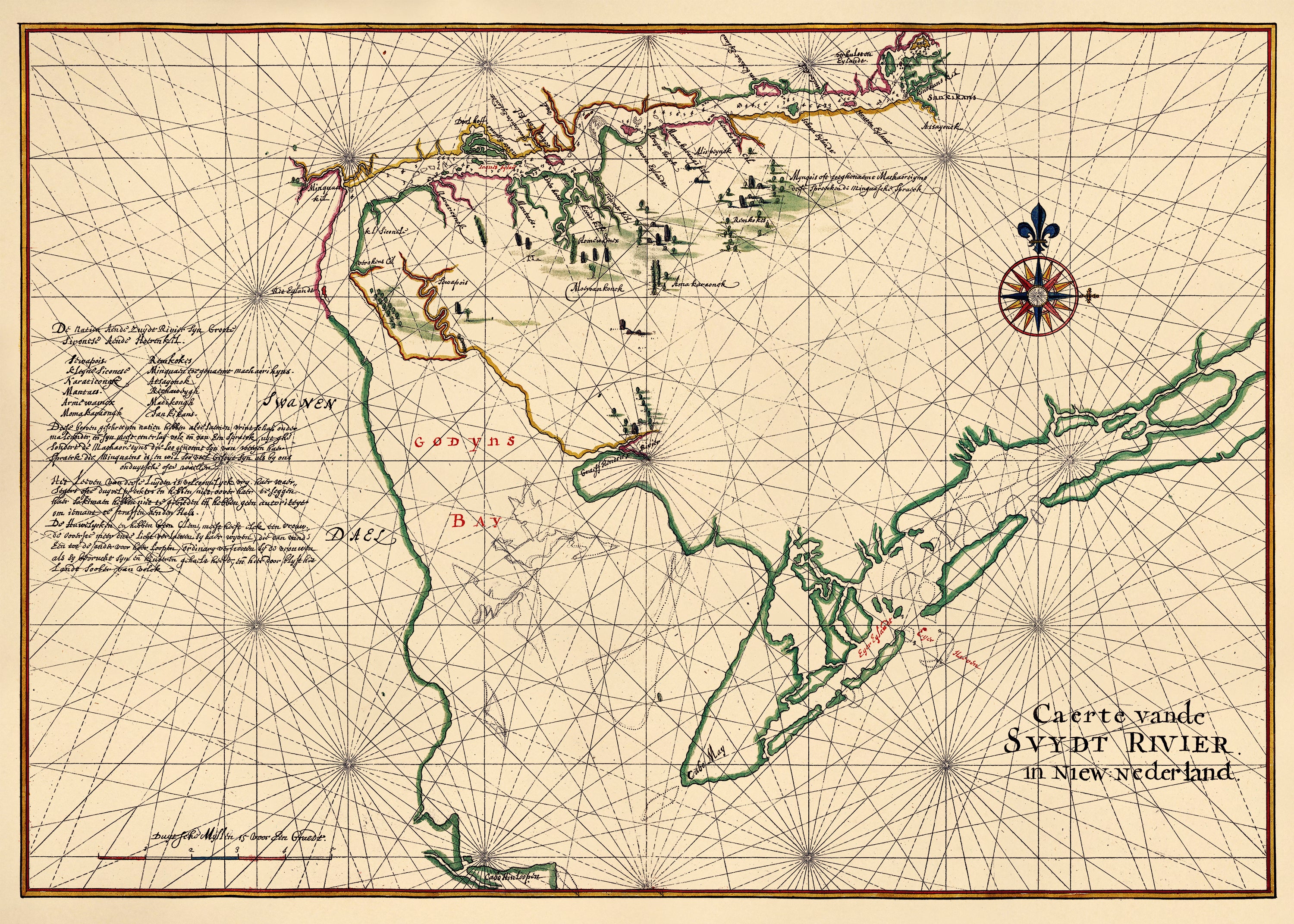 Caert Vande Svydt Rivier In Niew Nederland 1639