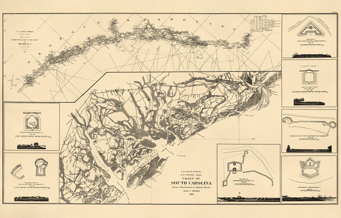 Coast of South Carolina from Charleston to Hilton Head 1862
