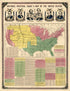 National Political Chart & Map of the United States 1860 by Relic Map Company