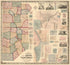 Map of Lawrence and Beaver Counties in 1860 by Relic Map Company