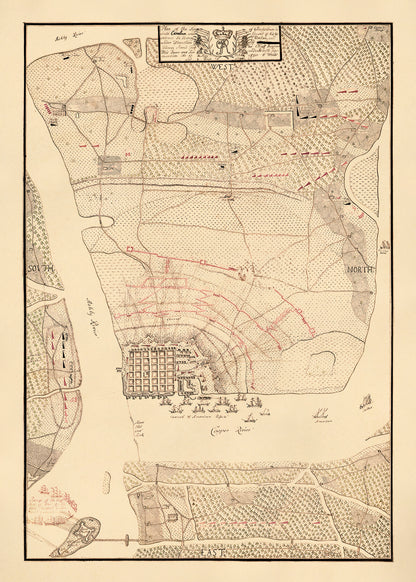 Plan of the siege of Charles Town in South Carolina