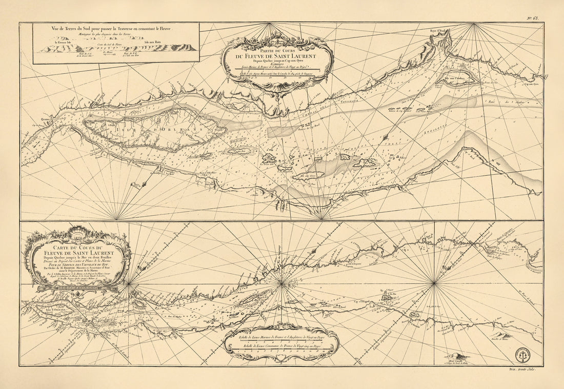Carte Du Cours Du Fleuve De Saint Laurent Depuis Quebec Jusqu&