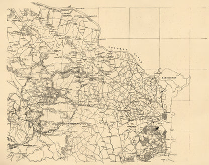 Map of Fairfax and Alexandria Counties, Virginia, and Parts of Adjoining Counties 1864