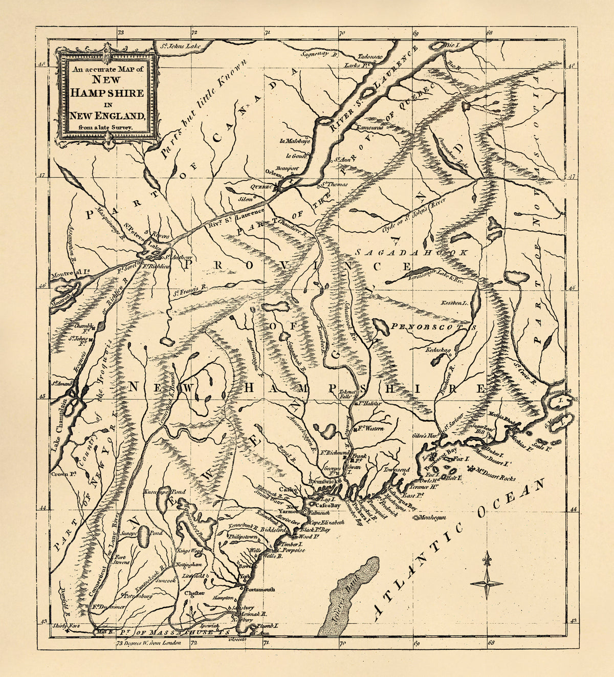 An Accurate Map of New Hampshire In New England, from a Late Survey 1781