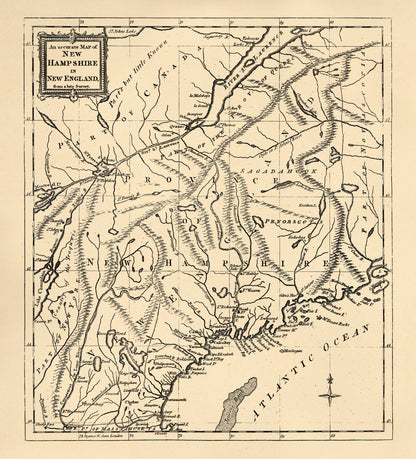 An Accurate Map of New Hampshire In New England, from a Late Survey 1781