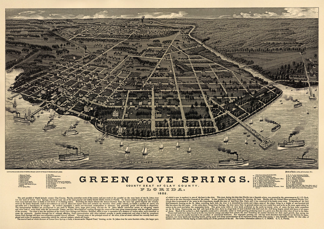 Green Cove Springs, County Seat of Clay County, Florida. 1885