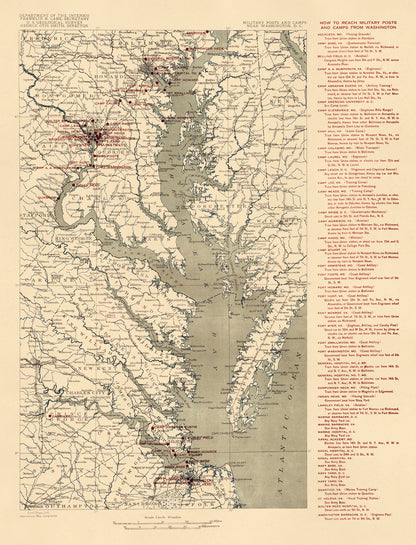 Military Posts and Camps Near Washington, D.C 1926