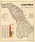 Bessarabia, the Ethnographical Map in 1919 by Relic Map Company