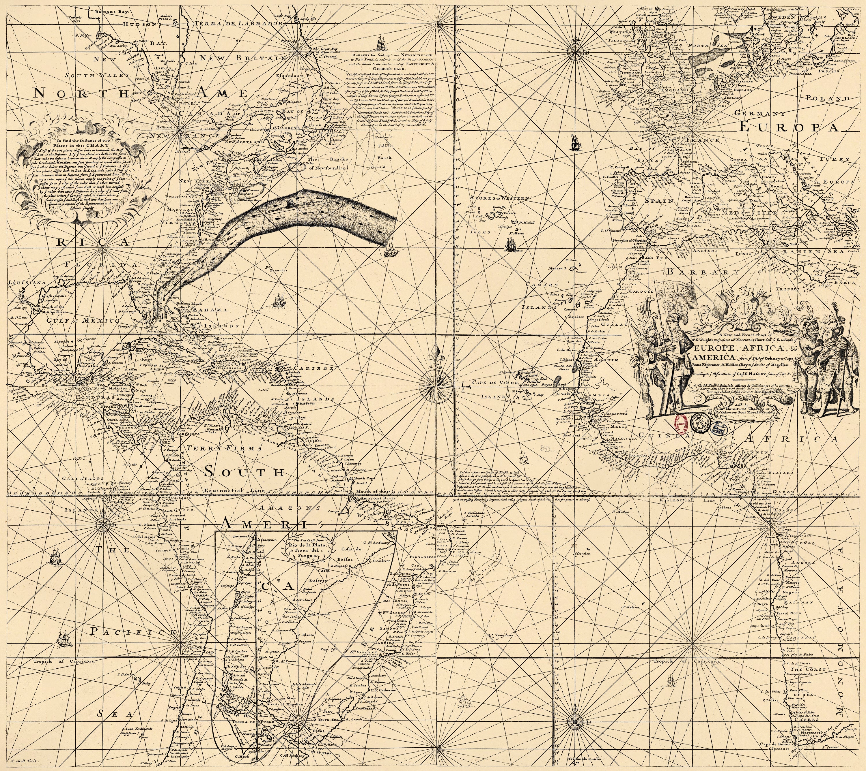 Folger Chart of the Gulf Stream in 1768