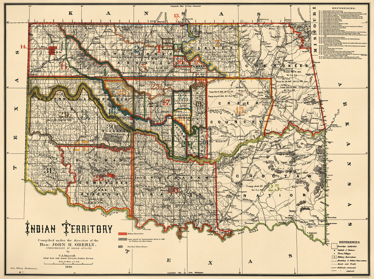Indian Territory: Compiled Under the Direction of the Hon. John H. Oberly, Commissioner of Indian Affairs, by C.A. Maxwell 1889