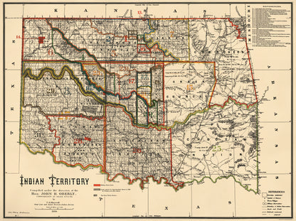 Indian Territory: Compiled Under the Direction of the Hon. John H. Oberly, Commissioner of Indian Affairs, by C.A. Maxwell 1889