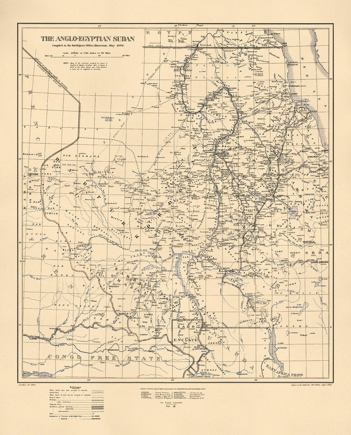 Egyptian Sudan 1904 by Relic Map Company