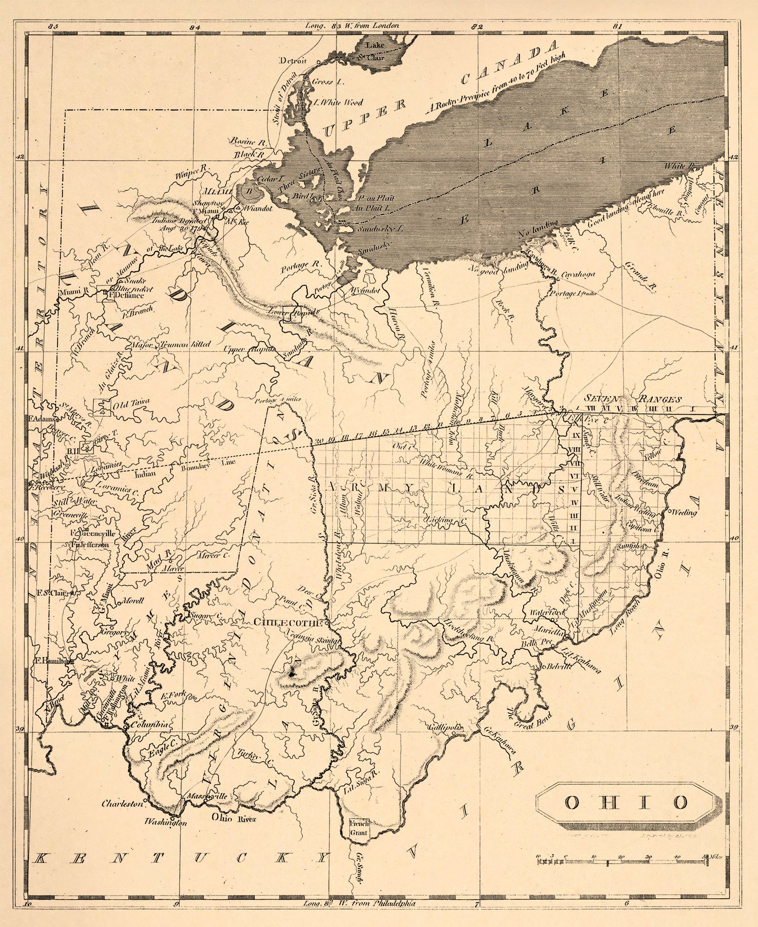 Ohio 1805 by Relic Map Company