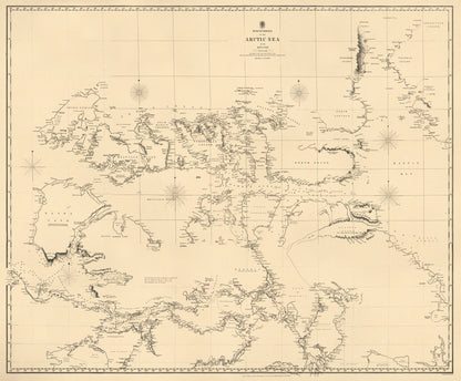 Discoveries In the Arctic Sea Up to MDCCCLIV 1854 by Relic Map Company