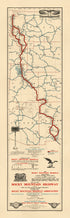 Map of the Rocky Mountain Highway. (Map of the Rocky Mountain Highway: Showing Every City, Town, Village and Hamlet Throughout Its Entire Length) 1915 by Relic Map Company
