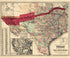 Map of the State of Texas Showing the Line and Lands of the Texas and Pacific Railway Reserved and Donated by the State of Texas, 1873 by Relic Map Company