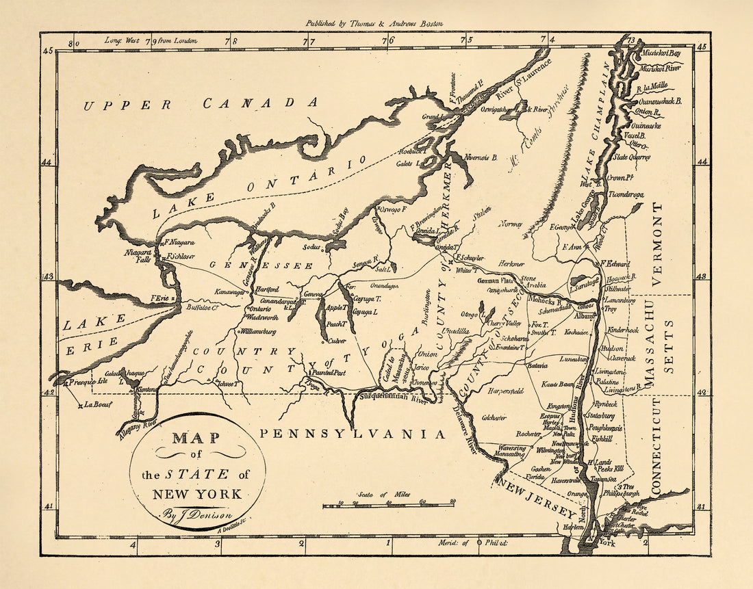 Map of the State of New York 1796