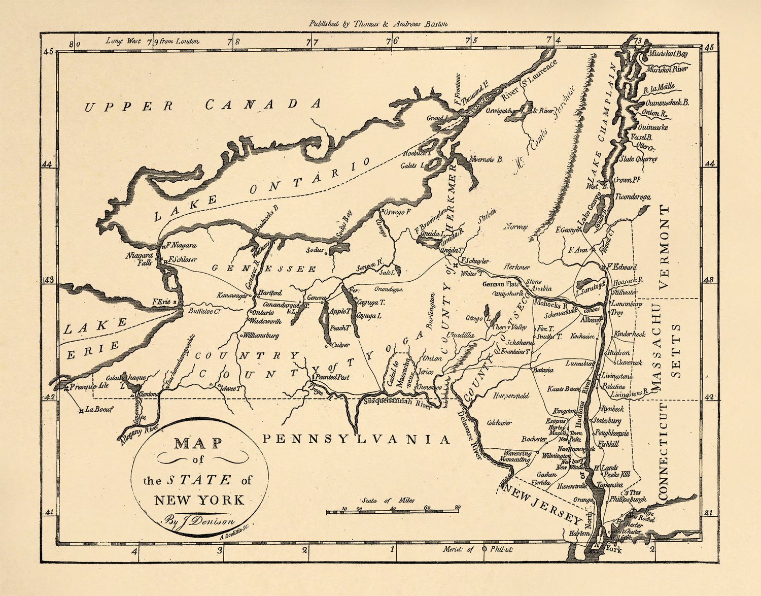 Map of the State of New York 1796