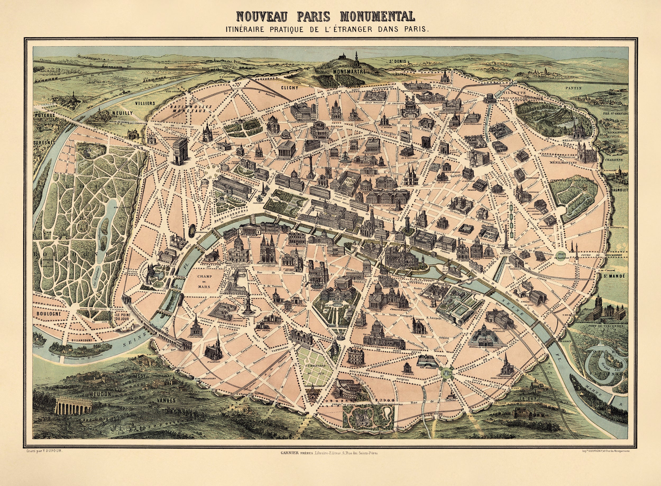 Nouveau Paris Monumental : Itinéraire Pratique De L&