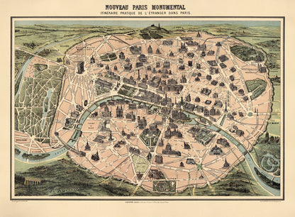 Nouveau Paris Monumental : Itinéraire Pratique De L&