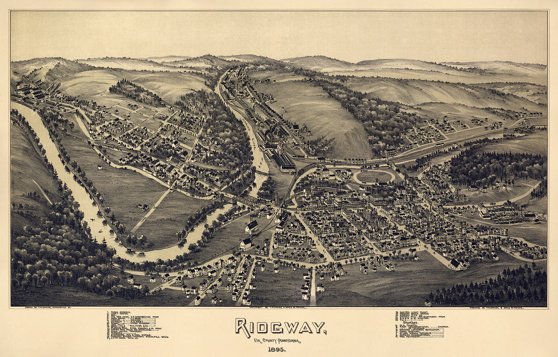 Ridgway, Elk County, Pennsylvania, 1895 by Relic Map Company
