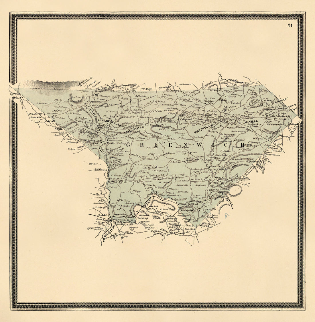 Greenwich Township from Berks County 1862