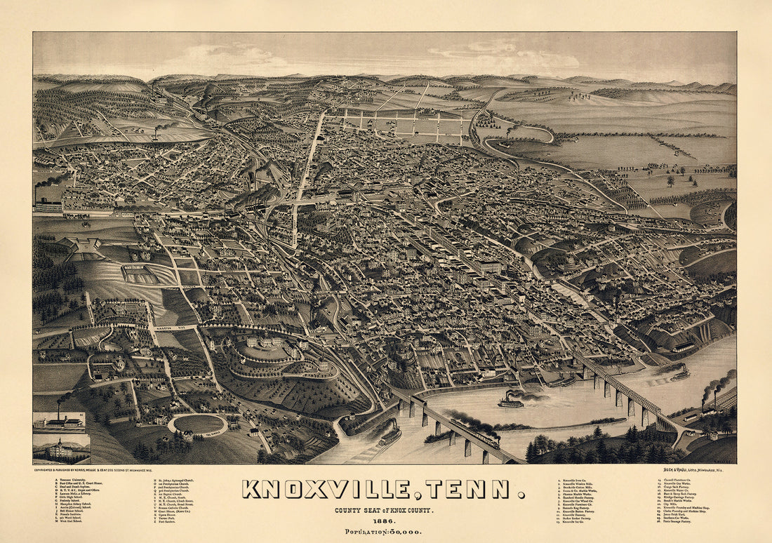 Knoxville, Tennessee County Seat of Knox County 1886