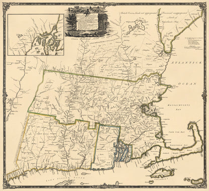 This Plan of the British Dominions of New England In North America 1753