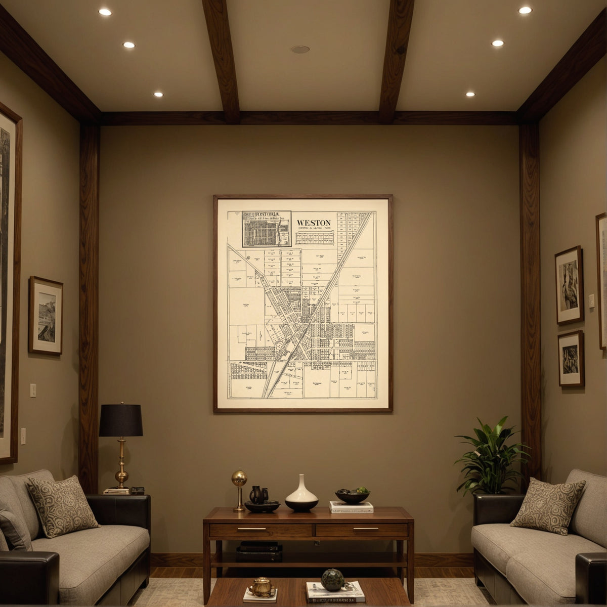 Mockup for Fostoria; Weston from an Atlas of Wood County, Ohio 1912