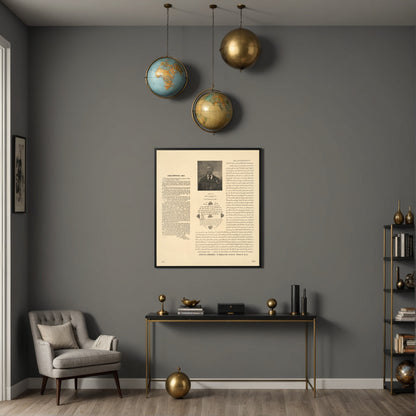 Mockup for New Correct Map of the Flat Surface, Stationary Earth (When Reading Map Lay It Flat On Table) 1920 (Reverse Side)