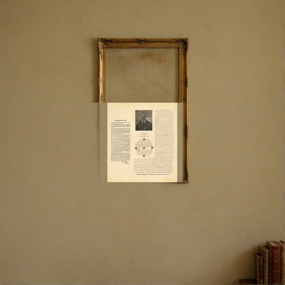 Mockup for New Correct Map of the Flat Surface, Stationary Earth (When Reading Map Lay It Flat On Table) 1920 (Reverse Side)