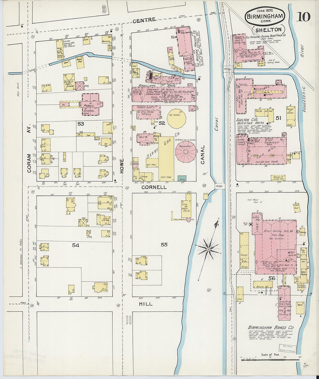 This old map of Shelton, New Haven County, Connecticut was created by Sanborn Map Company in 1892