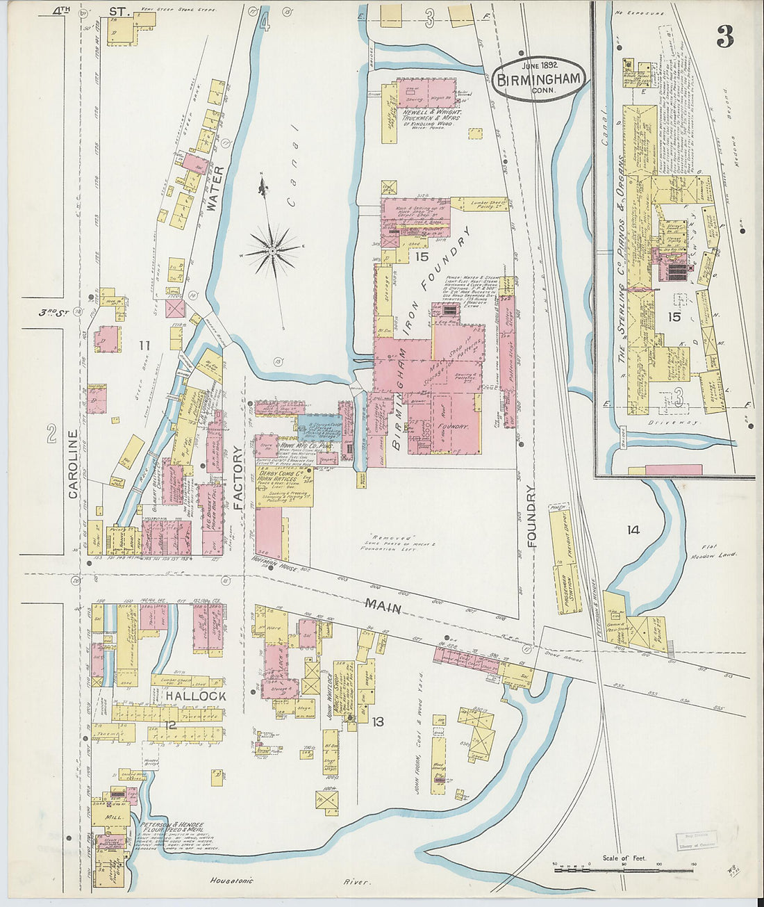 This old map of Shelton, New Haven County, Connecticut was created by Sanborn Map Company in 1892