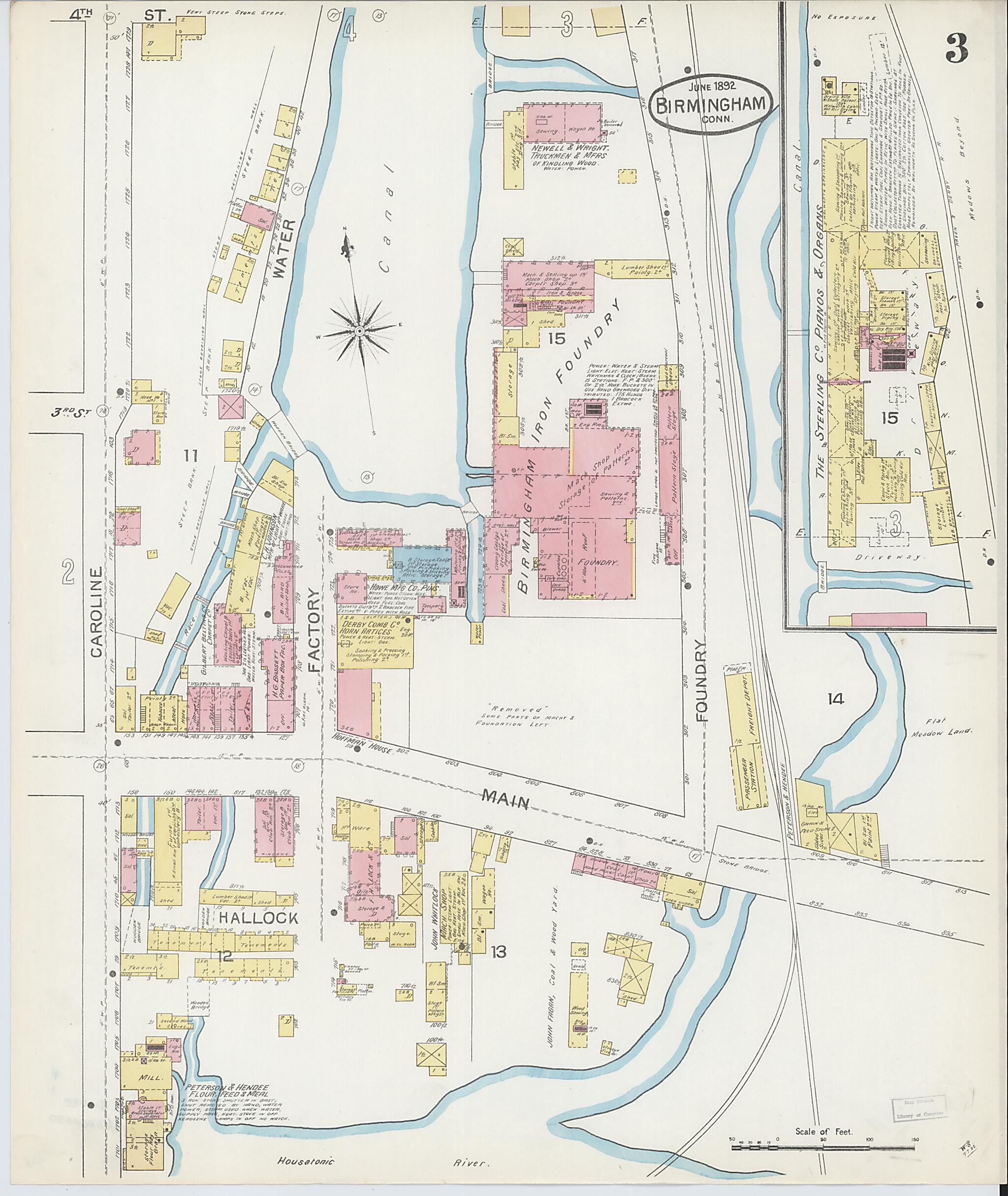 This old map of Shelton, New Haven County, Connecticut was created by Sanborn Map Company in 1892