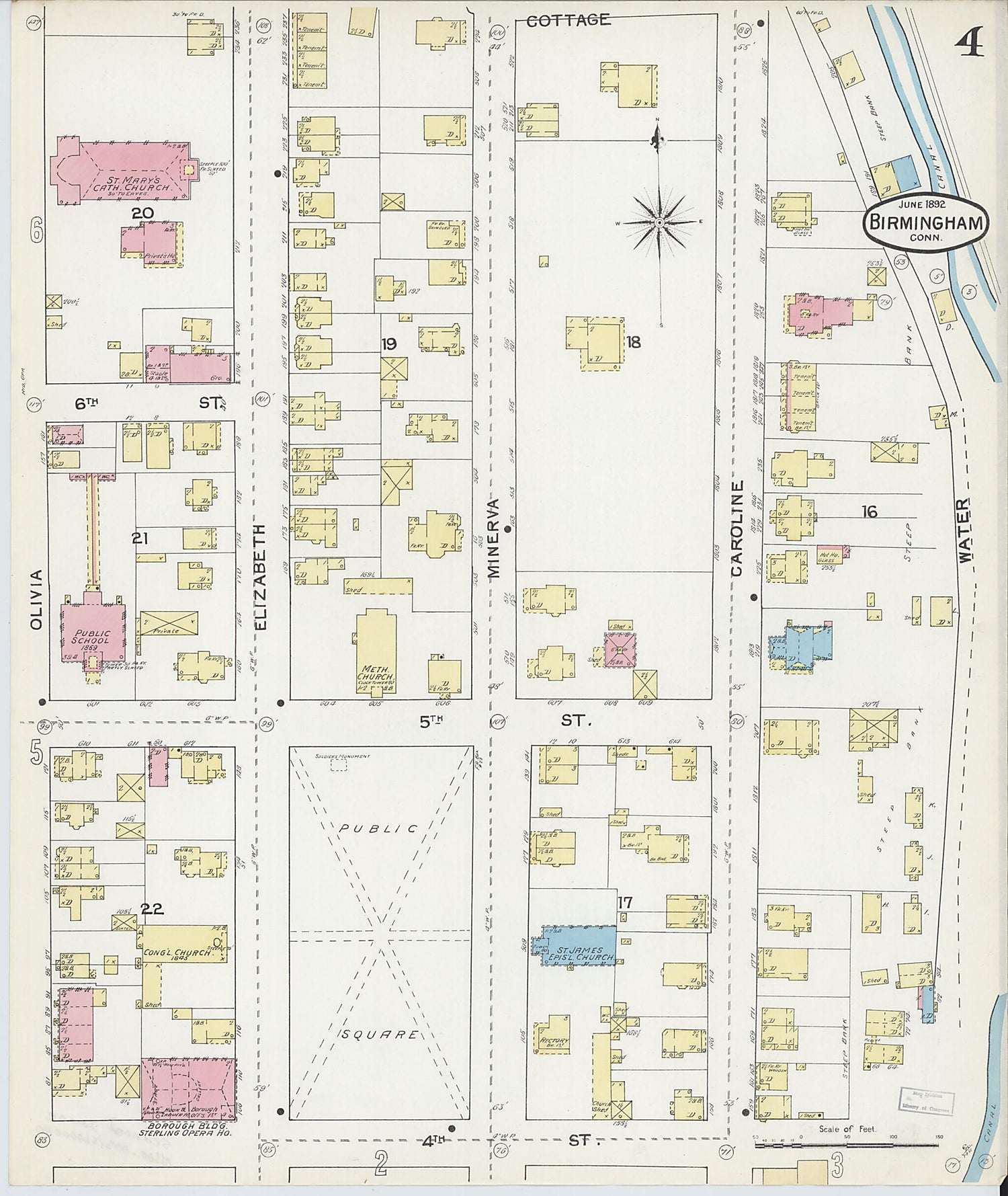 This old map of Shelton, New Haven County, Connecticut was created by Sanborn Map Company in 1892