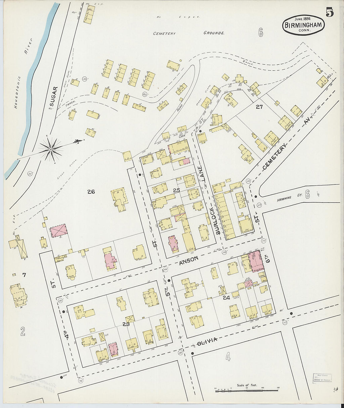 This old map of Shelton, New Haven County, Connecticut was created by Sanborn Map Company in 1892